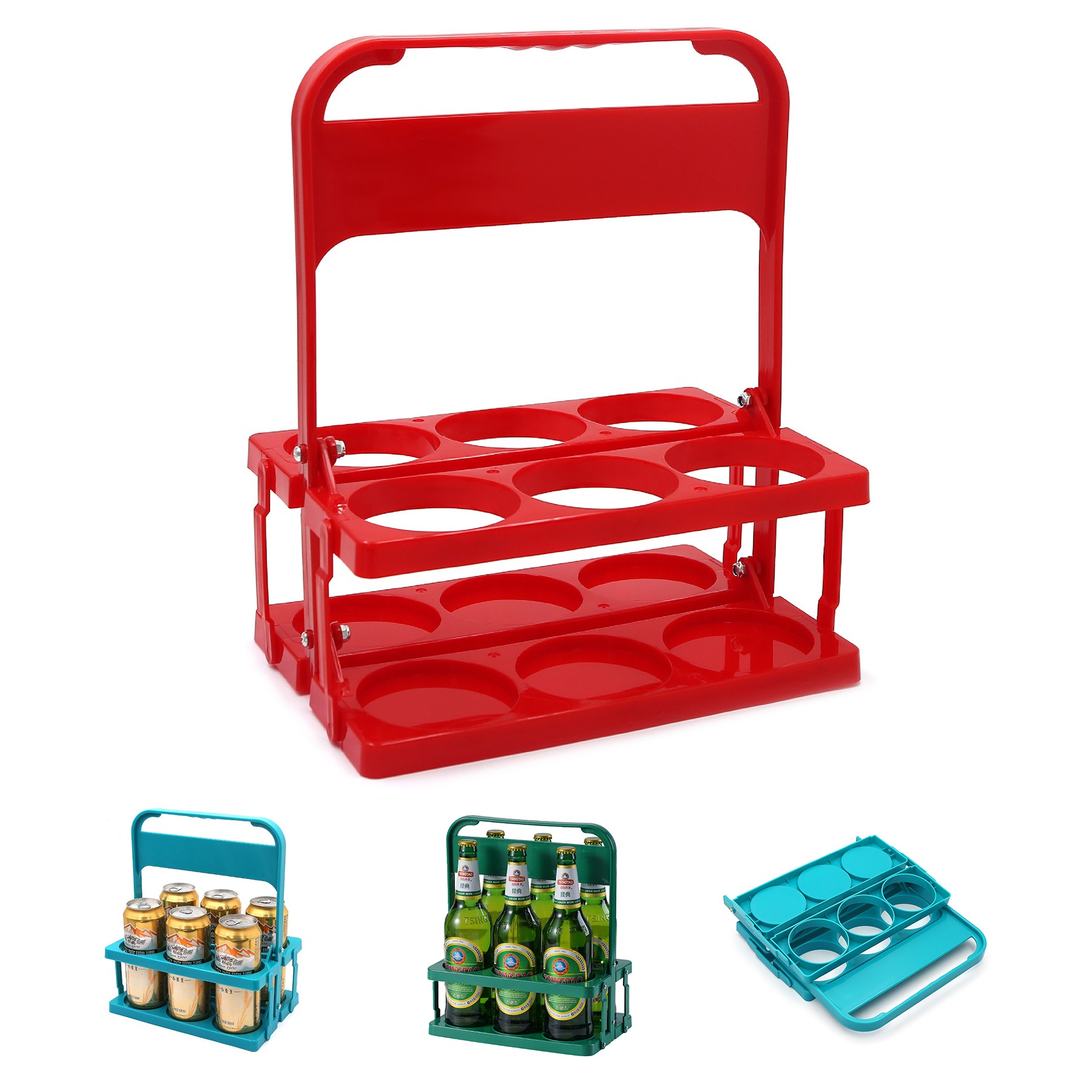 Collapsible Drink Carrier with Handle 3