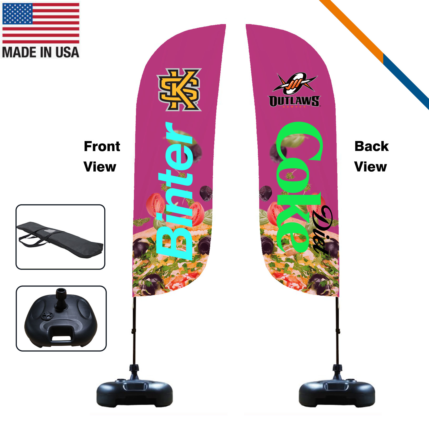 10' Tamra Double-Sided Feather Flag 2