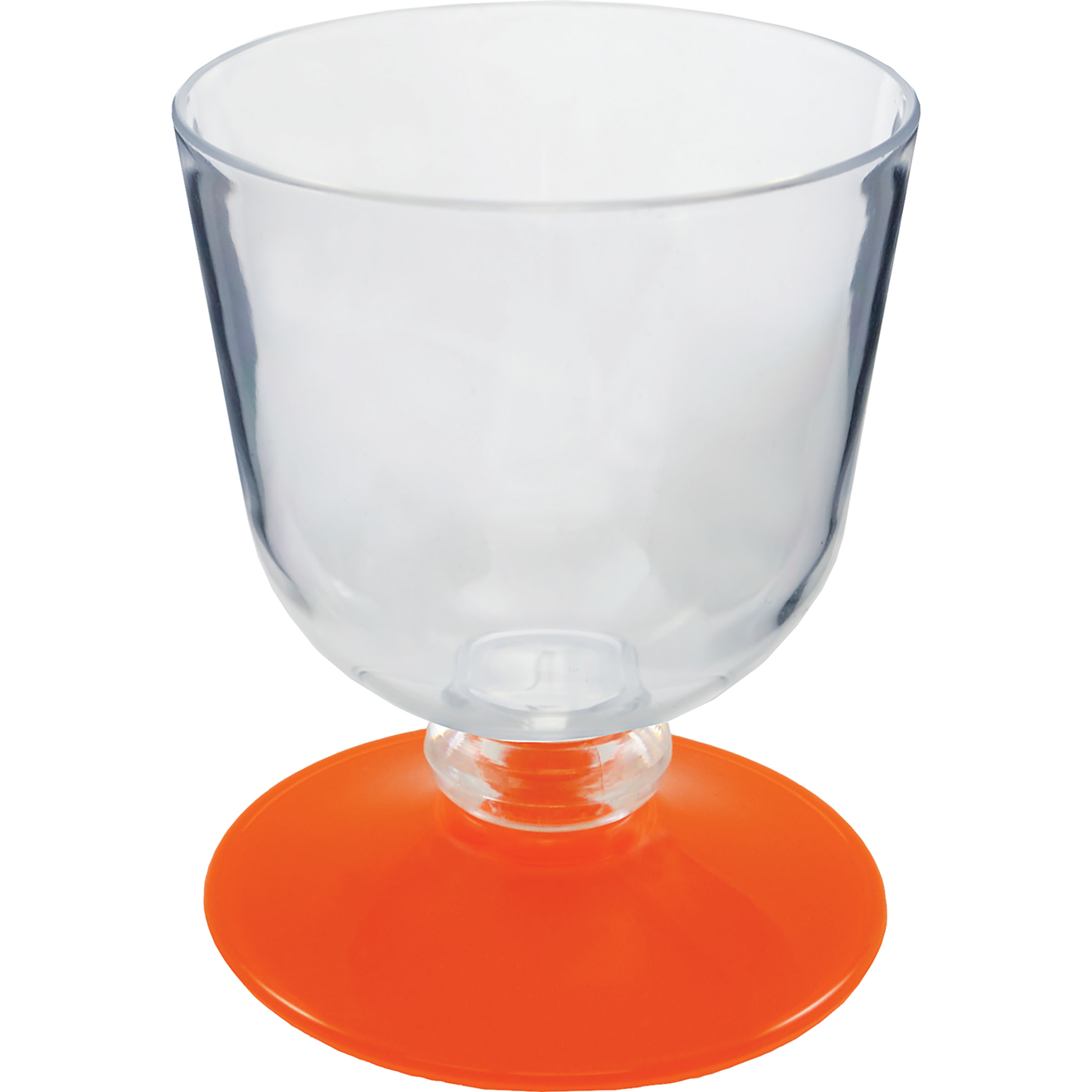 7oz Short Stem Plastic Wine Glass with Your Choice of Base Color 15
