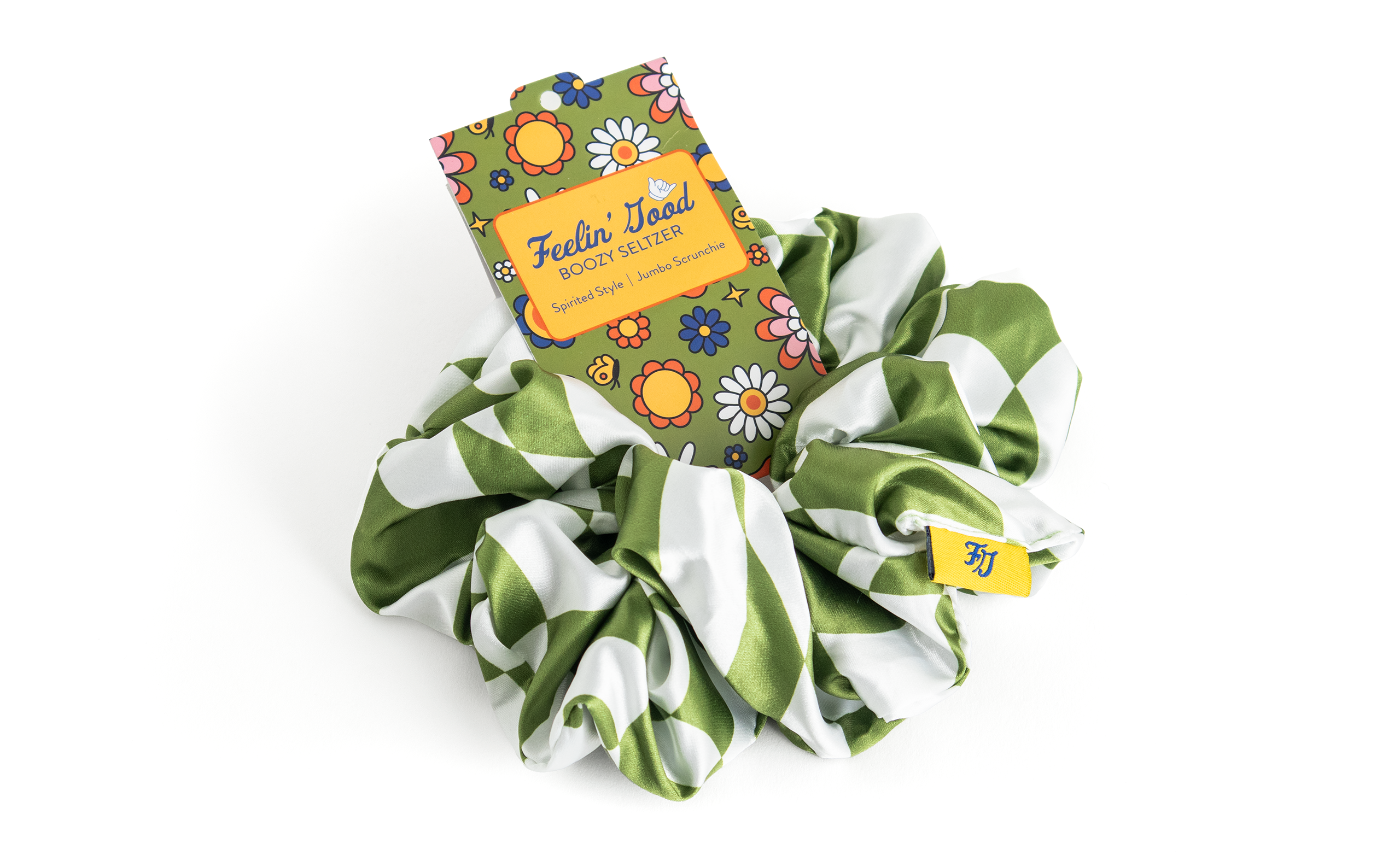 Jumbo Scrunchies on a Hang Tag