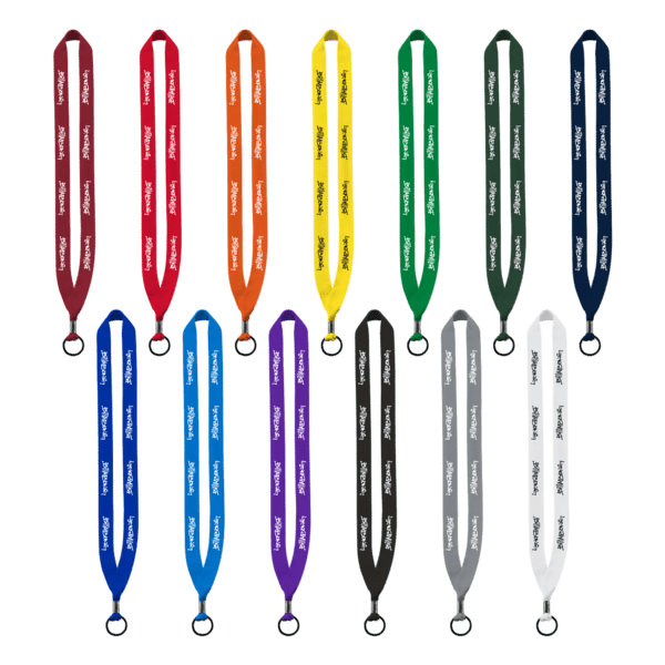 3/4" Polyester Lanyard with Metal Crimp & Split-Ring