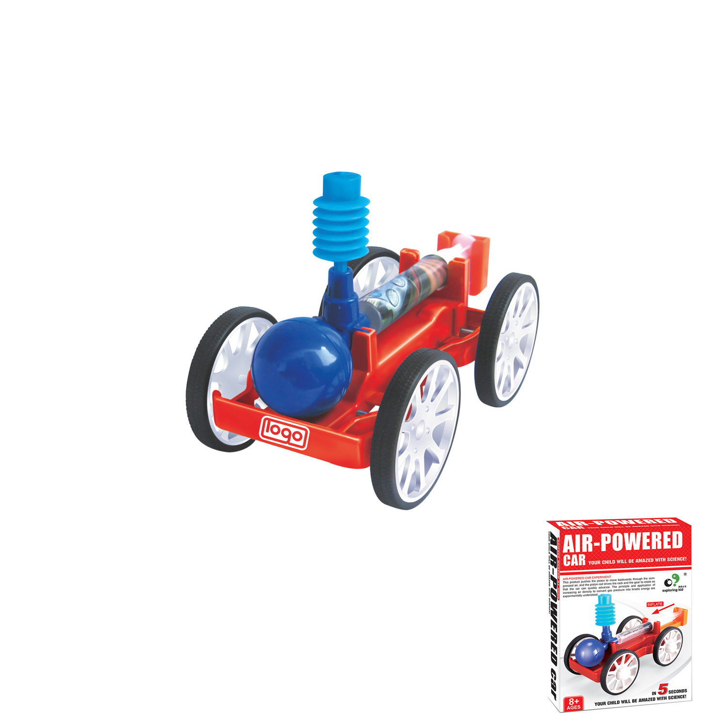DIY educational toy air powered car 9