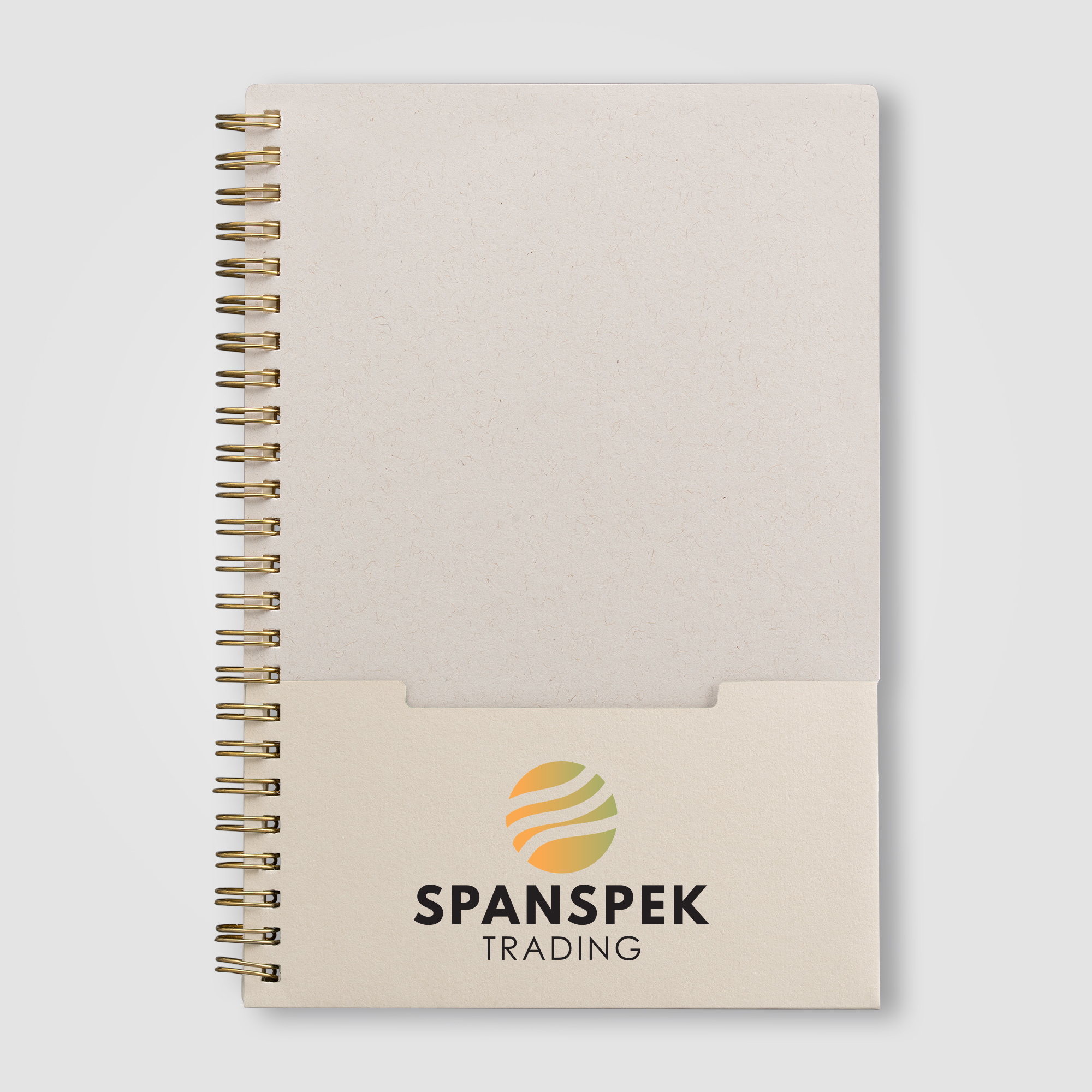 Lino FSC Paper Spiral Binding Vertical Pocket Notebook - A5 1