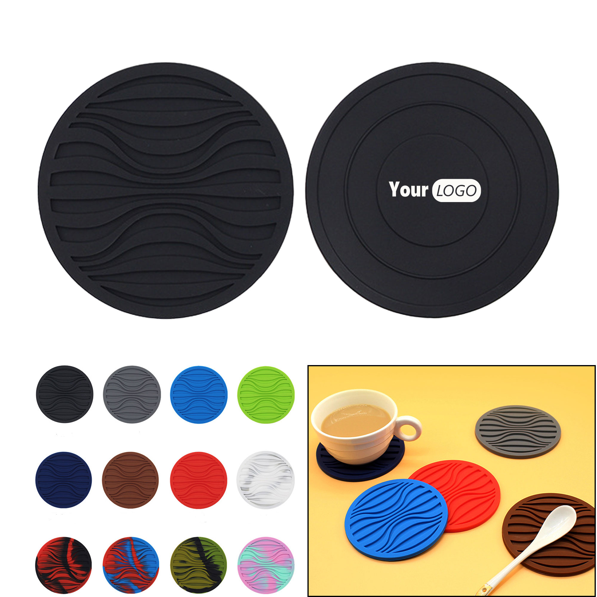 Non-Slip Round Silicone Coaster 2