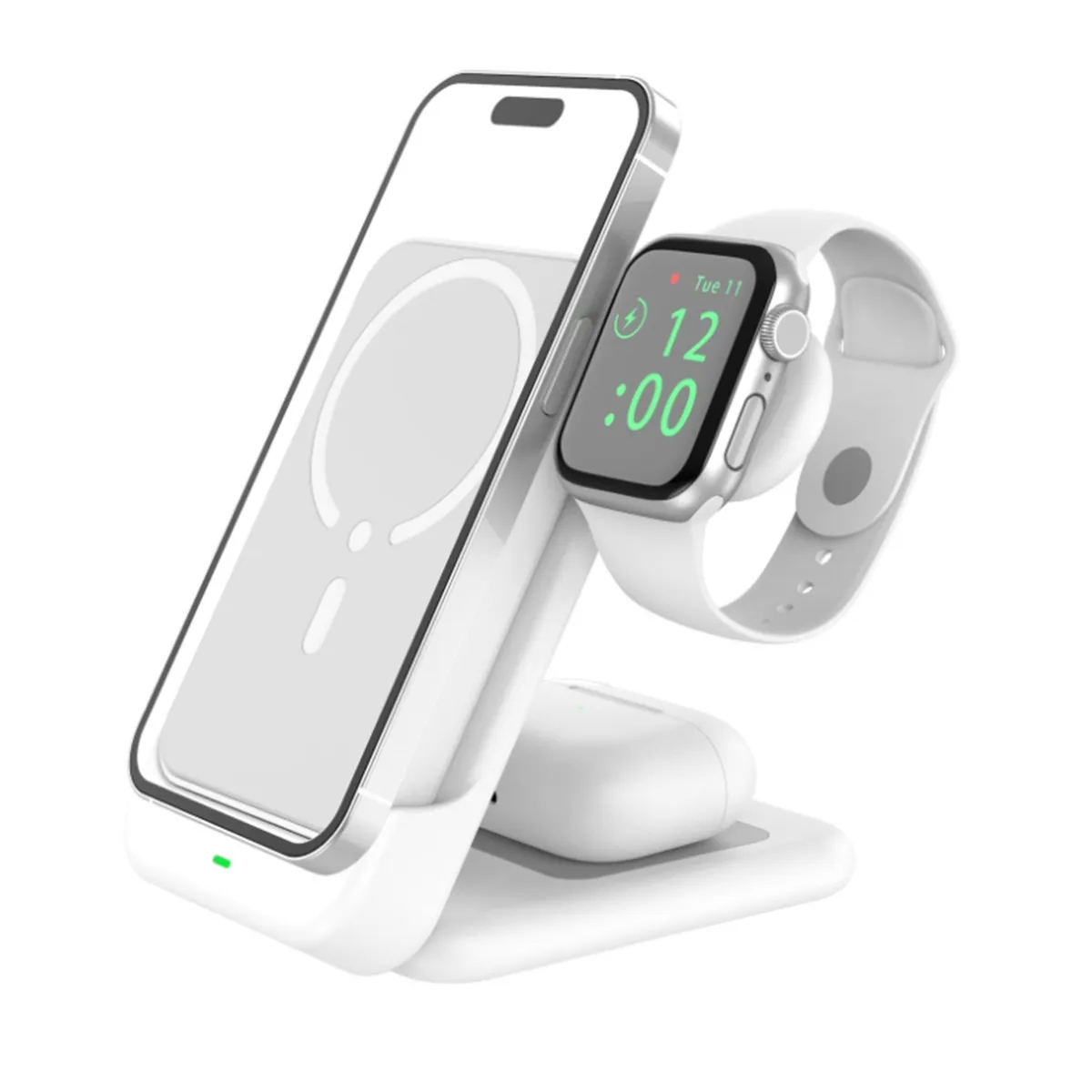 Foldable 3 In 1 Magnetic Power Bank With Stand For Iwatch 7