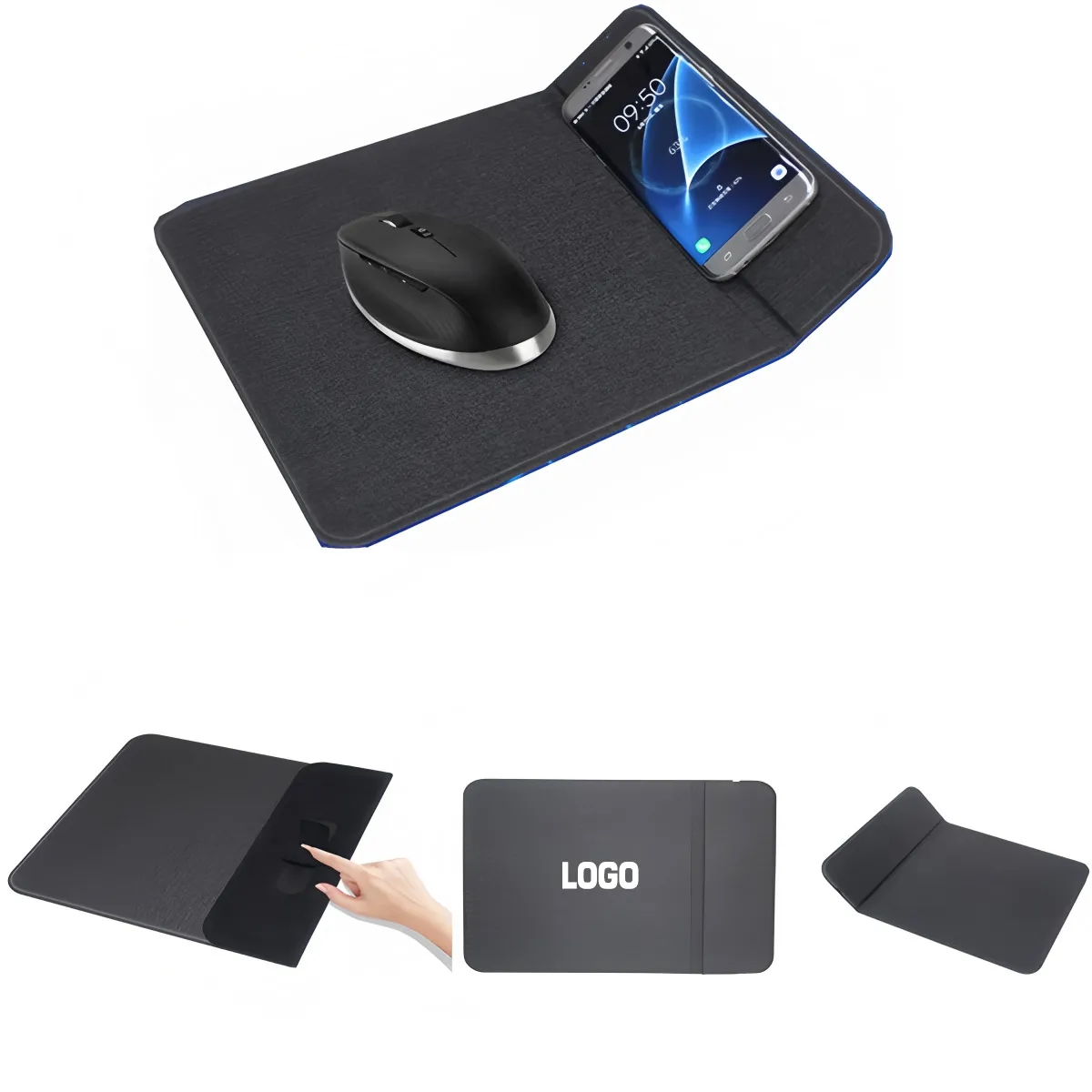Wireless Charging Mouse Pad with Phone Stand 4