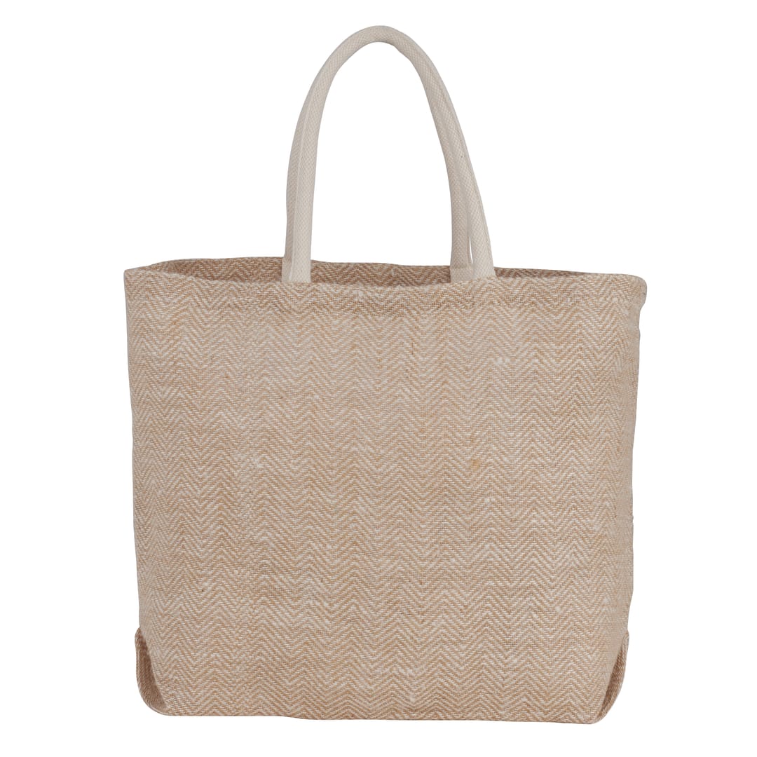 Herringbone Jute Tote 1