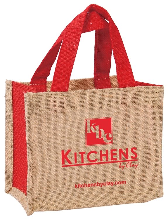 The Small Natural Two Tone Jute Tote 4