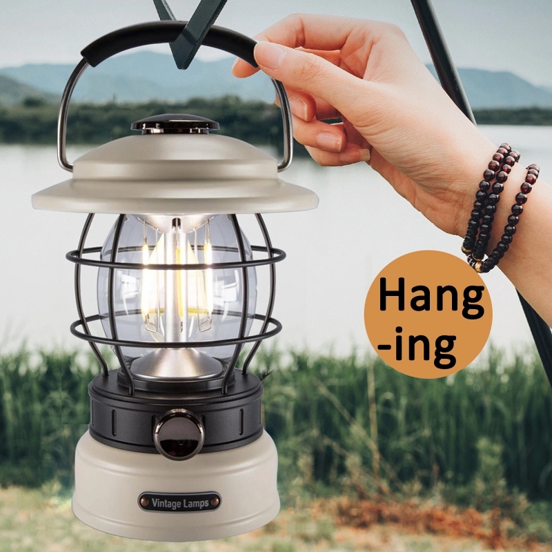 Retro Outdoor Camping LED Light & BBQ Picnic Party Lantern 9