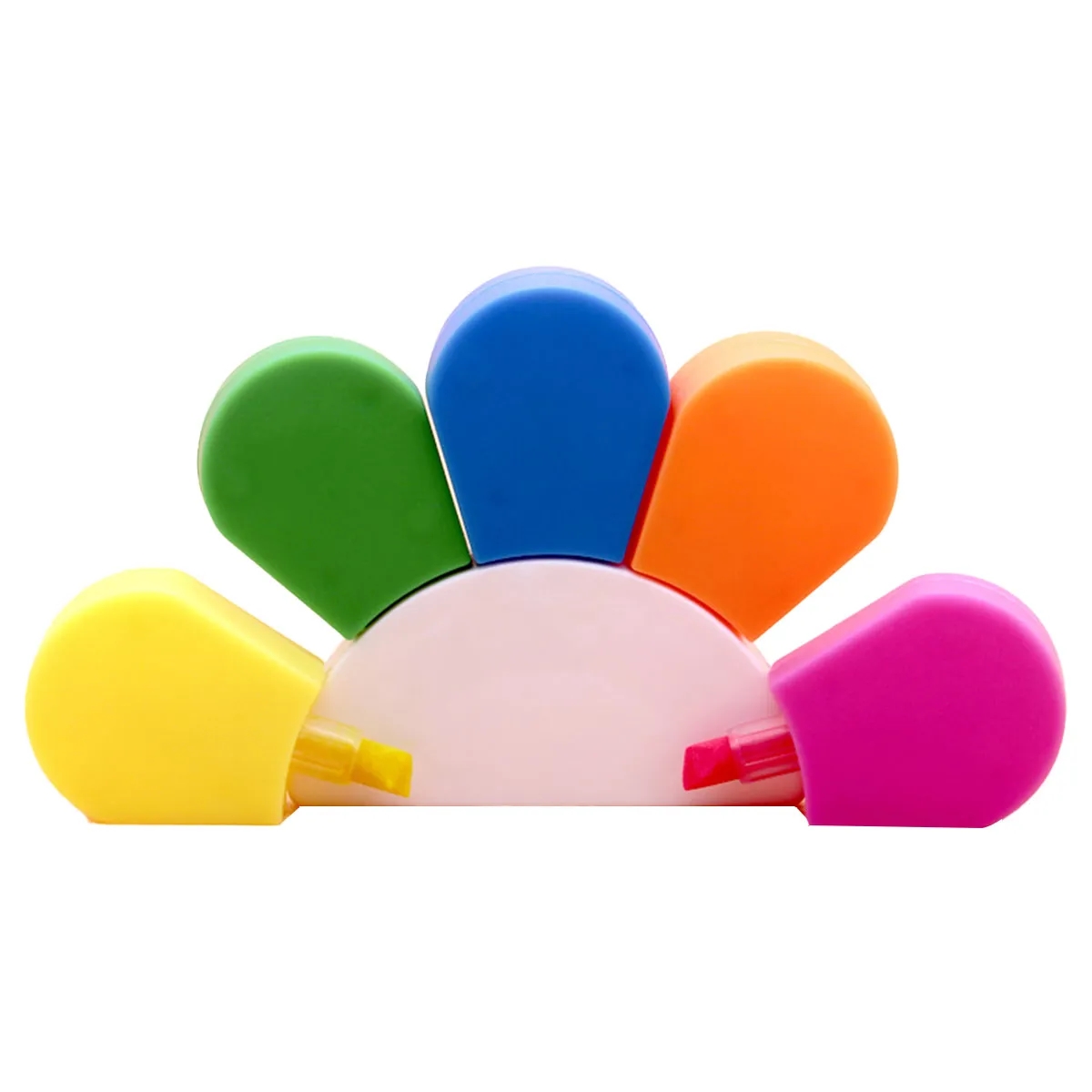 Half Flower Multi-Color Stationery Fluorescent Pen 3