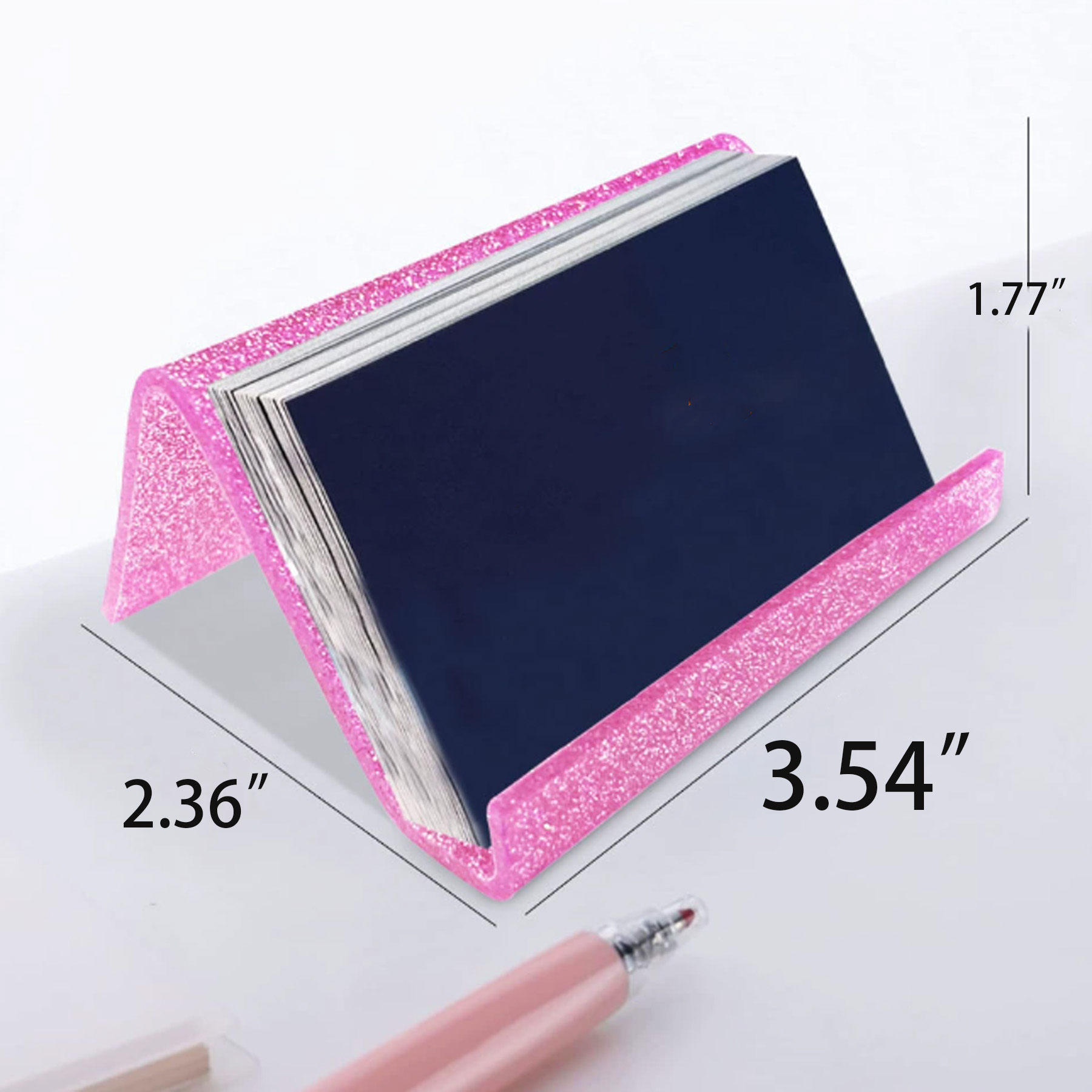 Acrylic Glitter Business Card Holder and Phone Holder 3