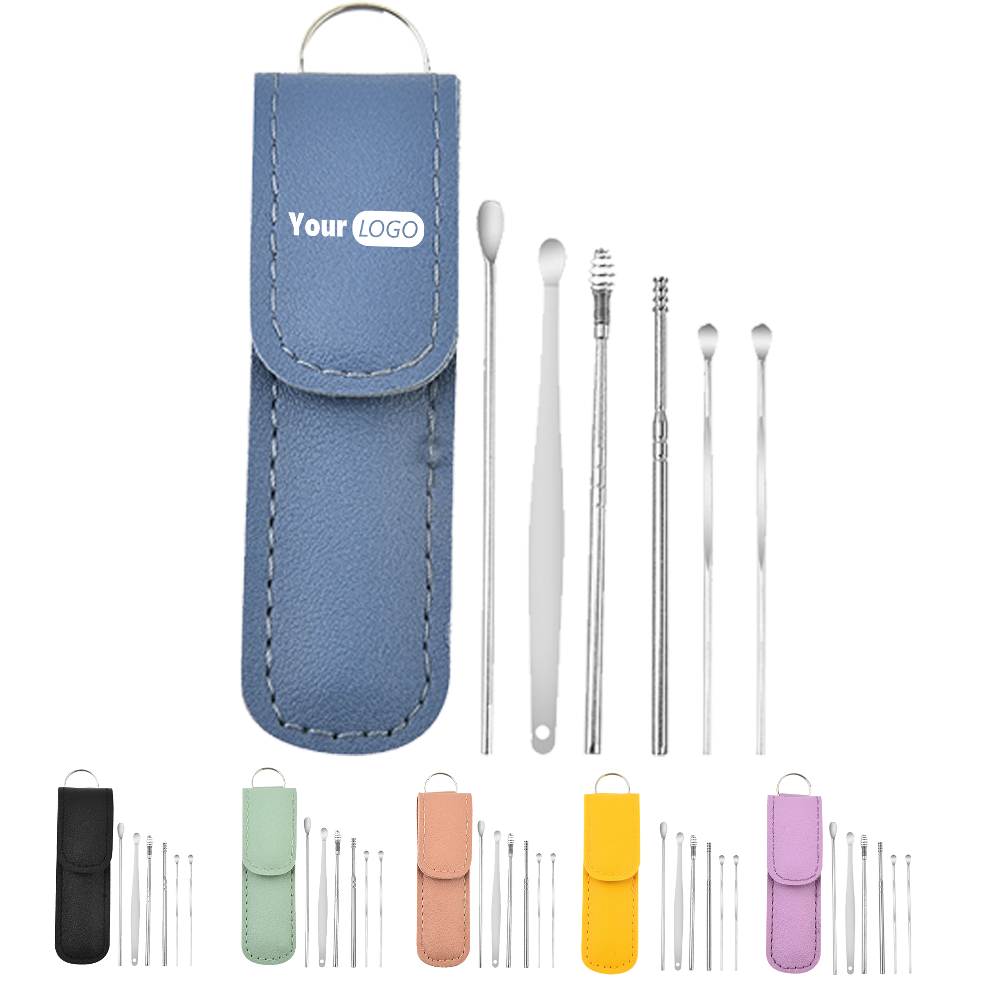 Stainless Steel Earwax Removal Kit With Pouch 4