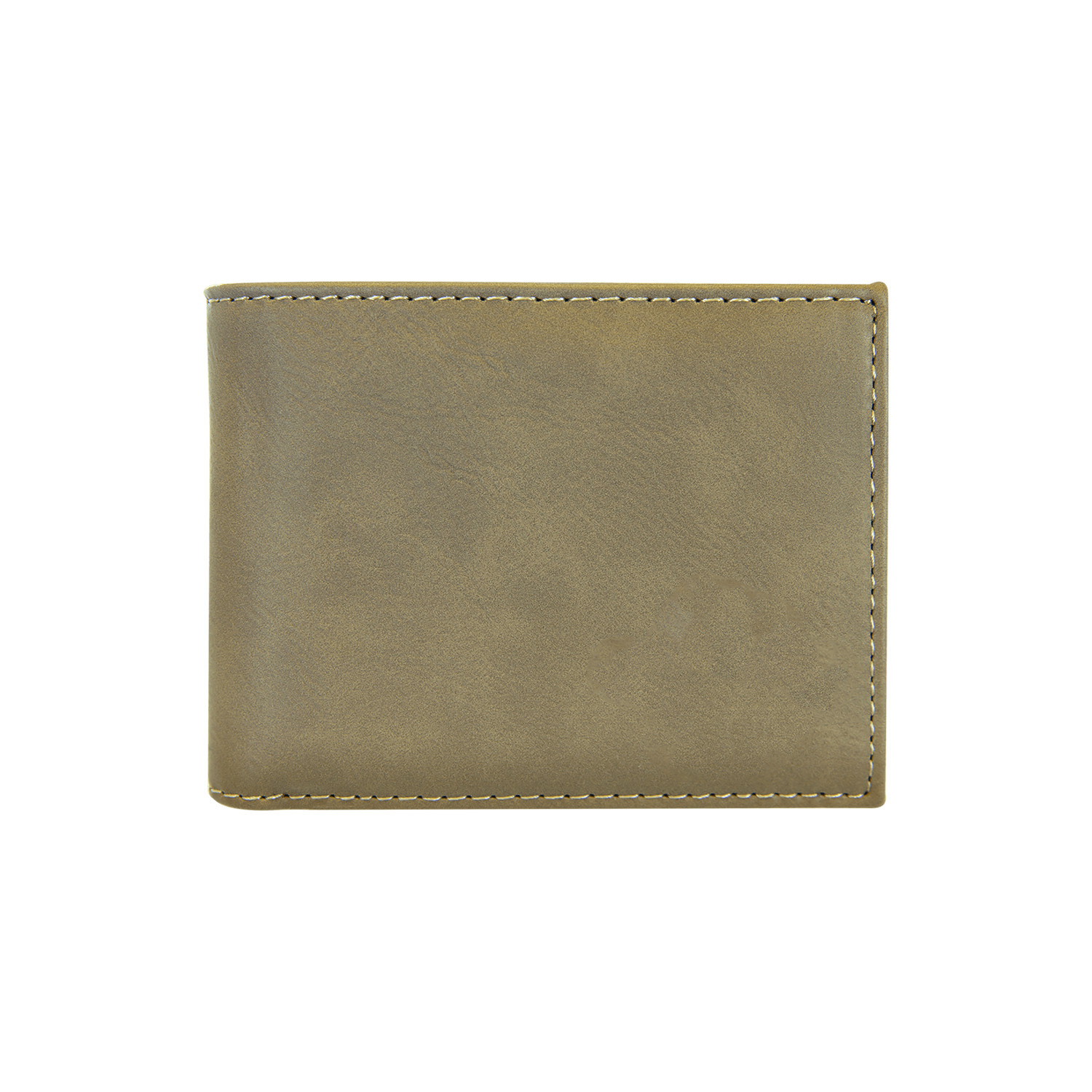 Light Brown Leatherette Bi-Fold Wallet w/ Flip ID Display 1