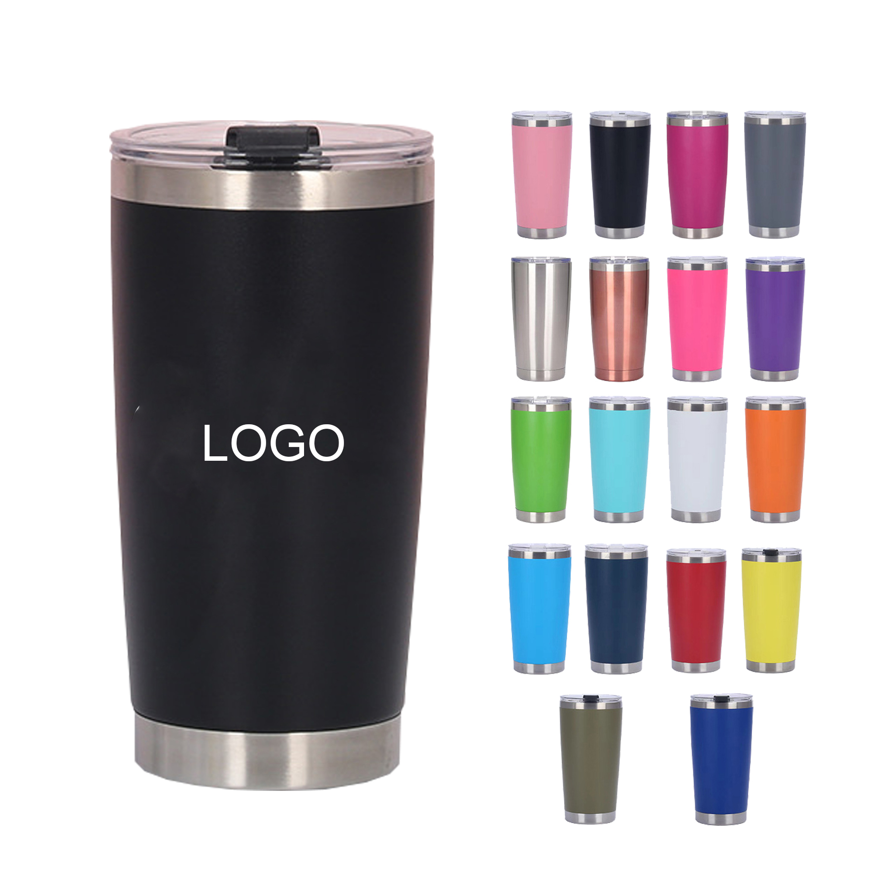 20oz Stainless Steel Tumbler With Cover 2