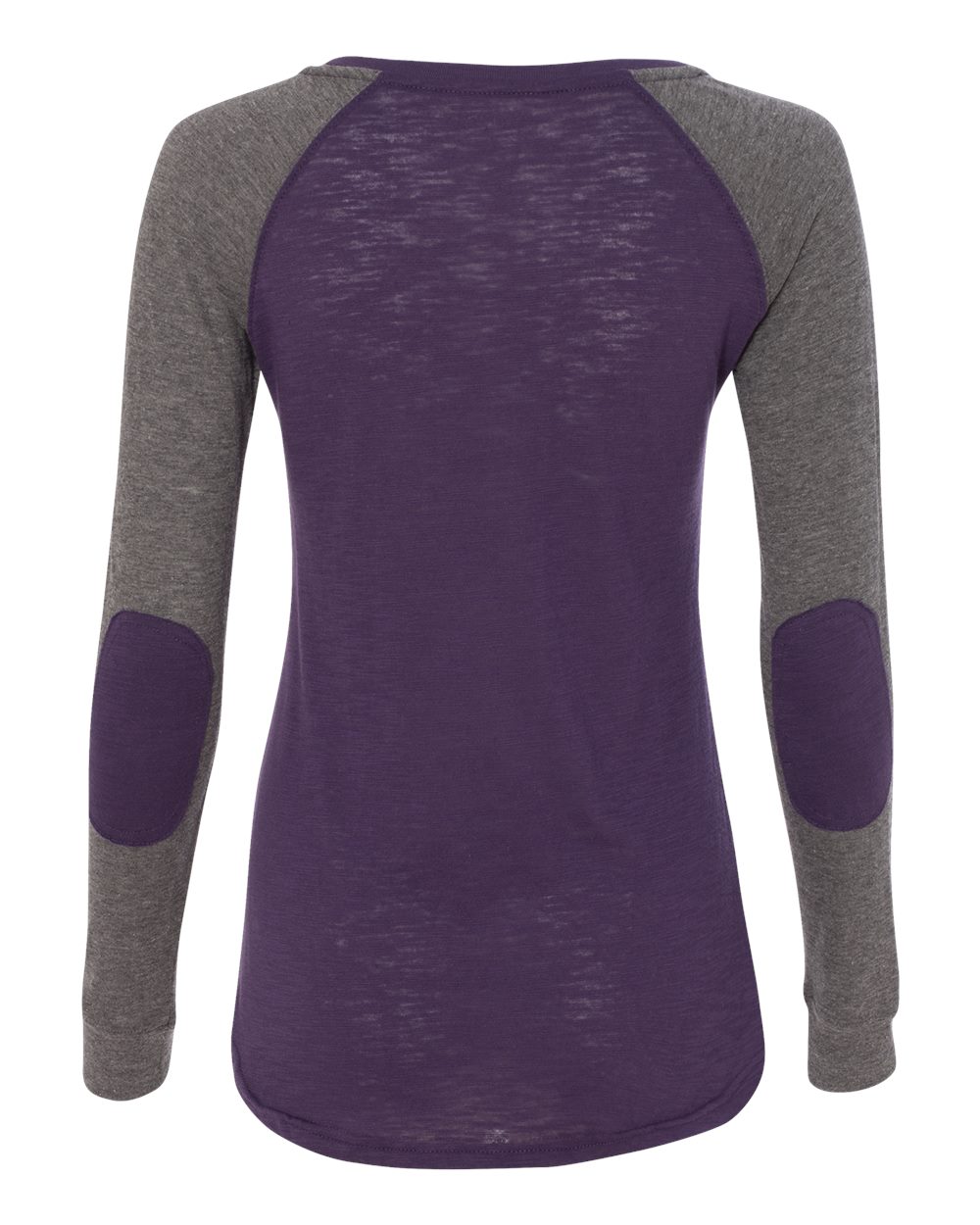 Women's Preppy Patch Slub Long Sleeve T-Shirt - T66 30