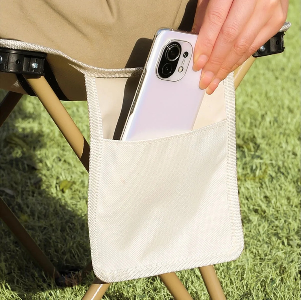 Foldable Outdoor Camping Chair With Pouch & Side Pocket 4