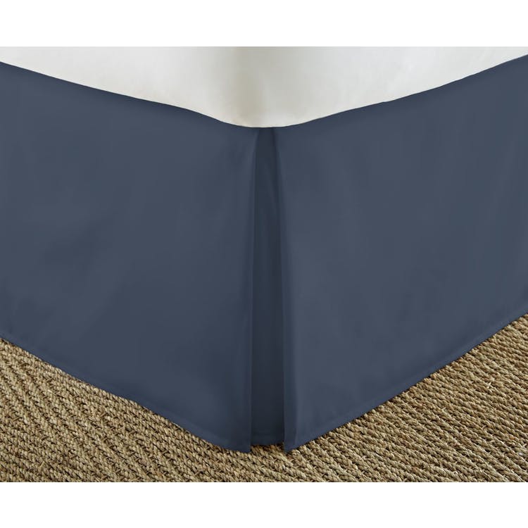 Premium Bed Skirts - Navy Twin XL Pleated 2