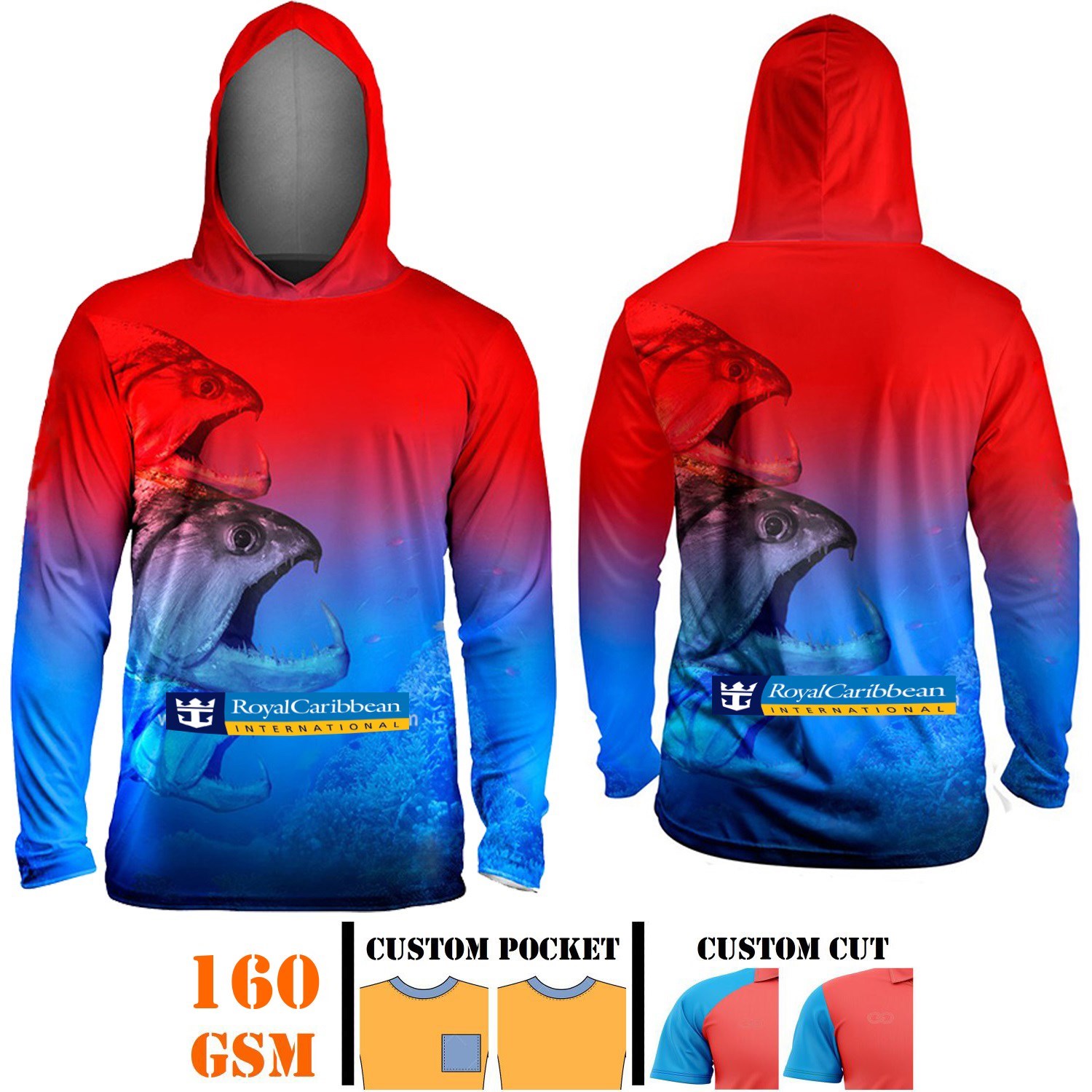 160 GSM Brushed Milk Silk Unisex Hooded long sleeve T-shirt
