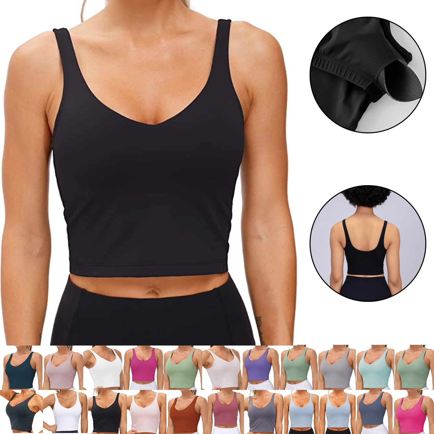 Sports Bra Padded Workout Tank Tops 2