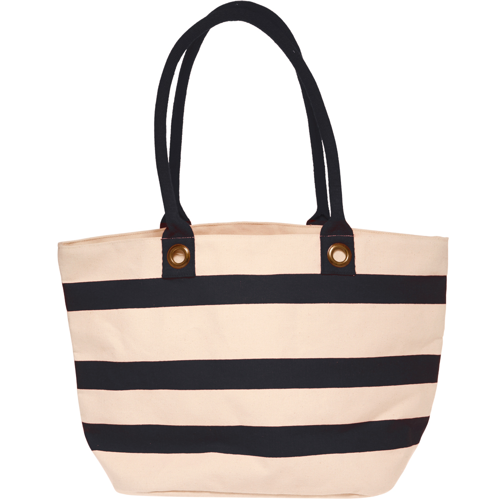 18.25W x 11H inch Striped Sailor Canvas Tote Bags 1