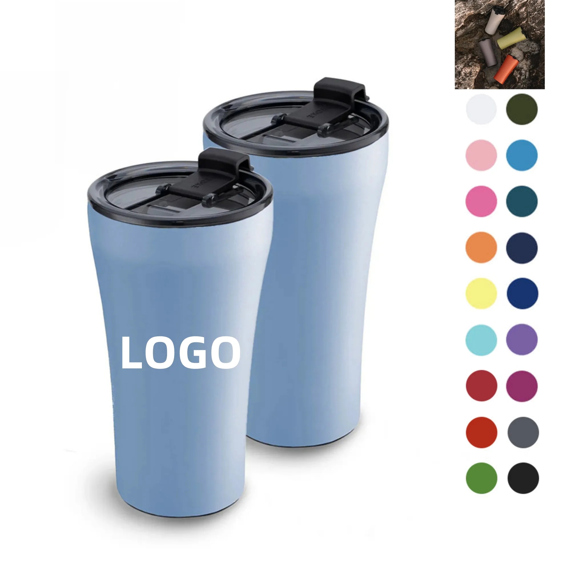 15oz 304 Stainless Steel Waist-Shaped Thermos Mug 2