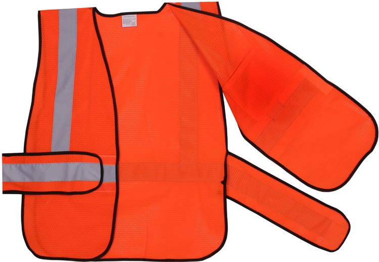 Polyester Orange Mesh Safety Vest SV405 2