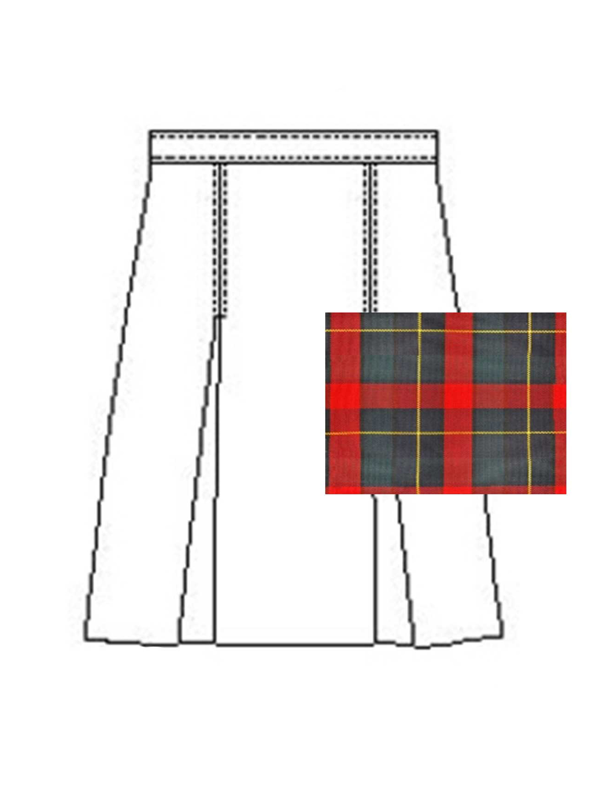 A+ Uniforms - Girls' Model 34 Polyester Plaid Skirt 5