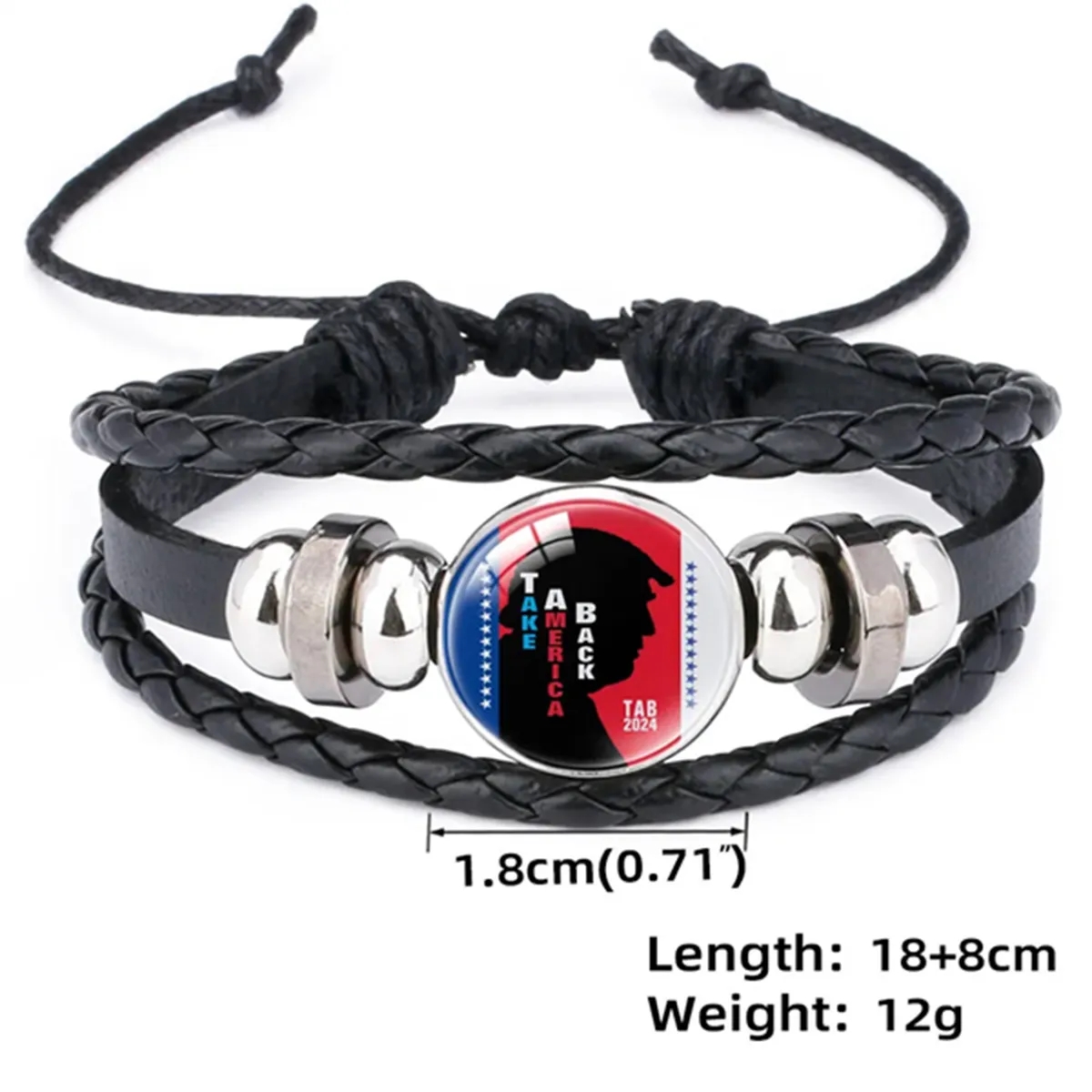 Trump 2024 Campaign Unisex Chain Bracelet Take America Back 4