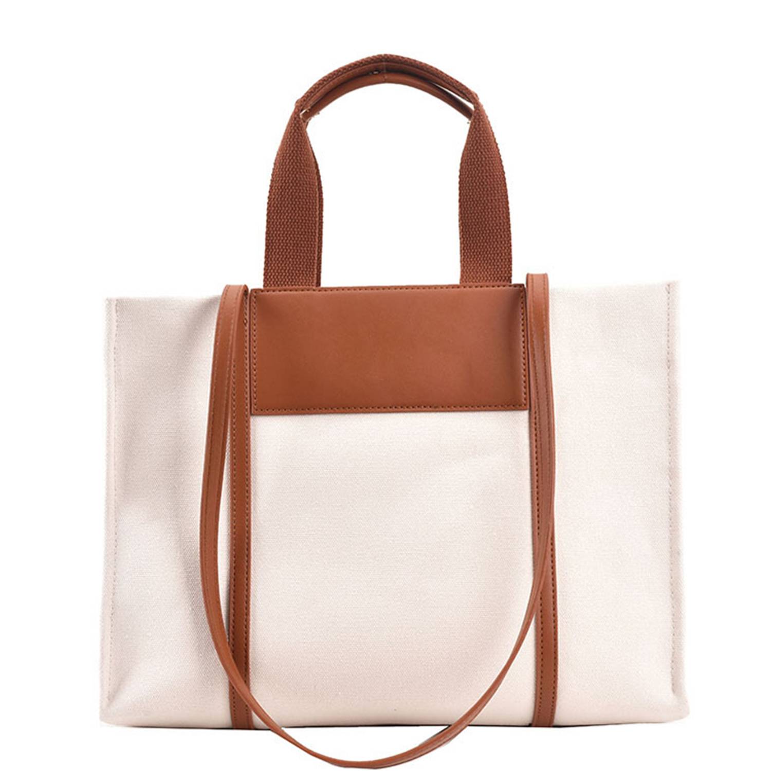 Canvas Tote Bag Clash Color Customized for Women, custom tote bag with logo imprint 5