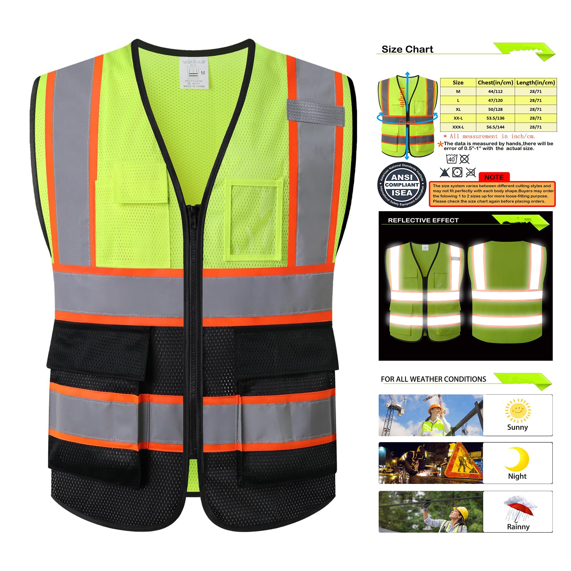 Reflective Mesh Safety Vest 3