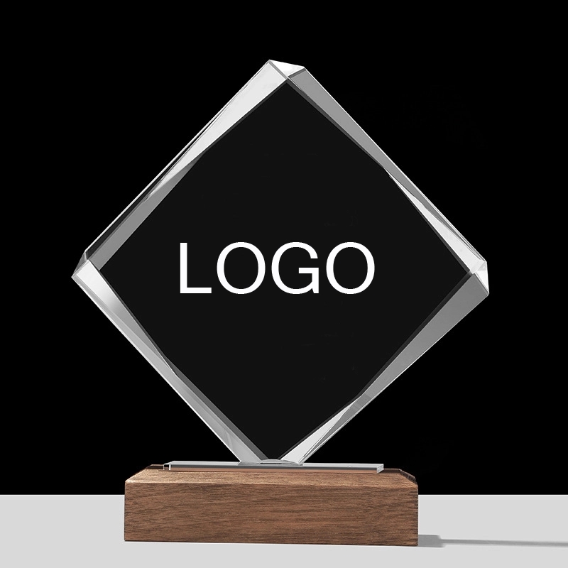 Diamond Crystal Award with Wooden Base 3