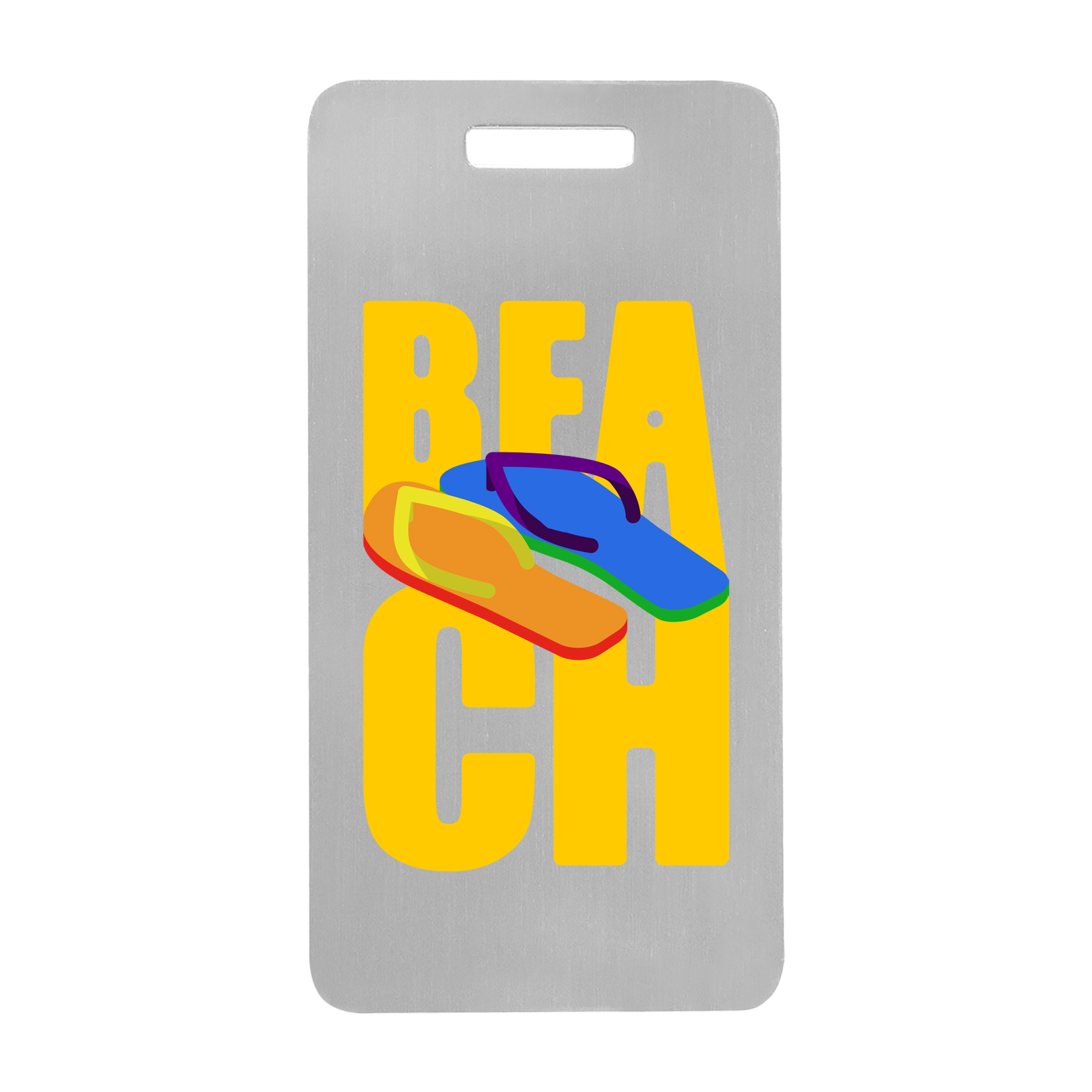 3 7/8" x 2" Anodized Aluminum Luggage Tag 11