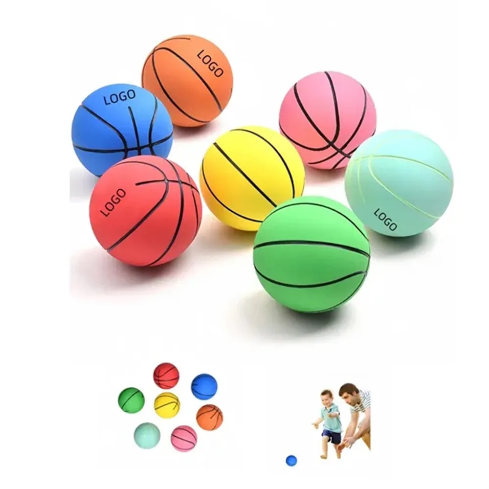 MOQ 50 Custom Mini Elastic Rubber Basketball Bouncy Balls 9