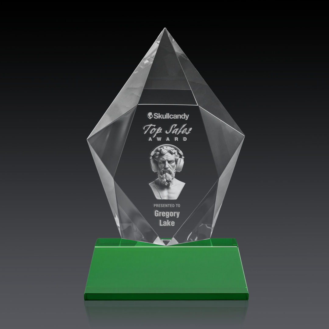 Devron 3D Award on Base - Green 7