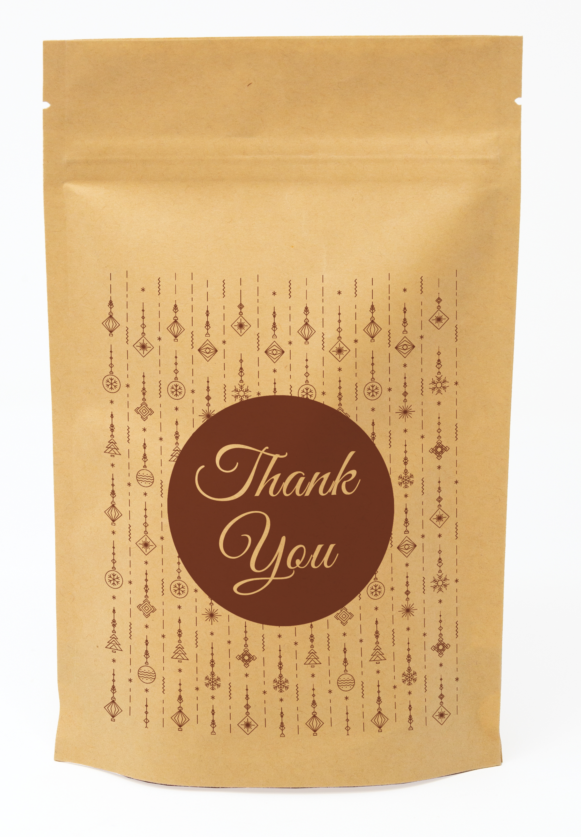 Holiday Red Predesigned Kraft Barrier Pouch (5"W x 8"H x 2.5"D)