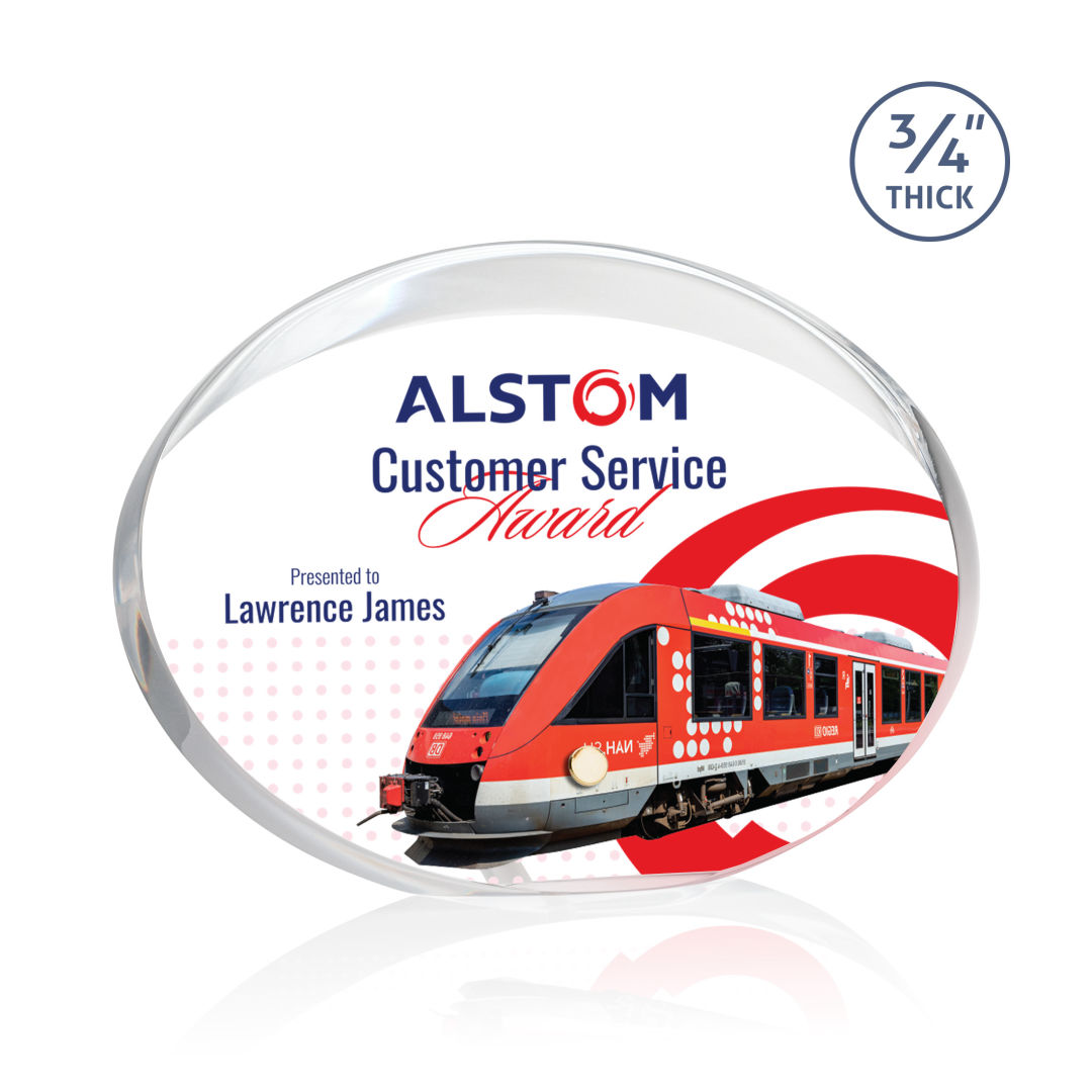 Mosaic Oval VividPrint™ Award - Gold 12