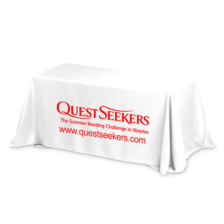"Preakness Eight" Fits 8 ft Table 3-Sided Economy Table Cover Throws (One Color Print) 33