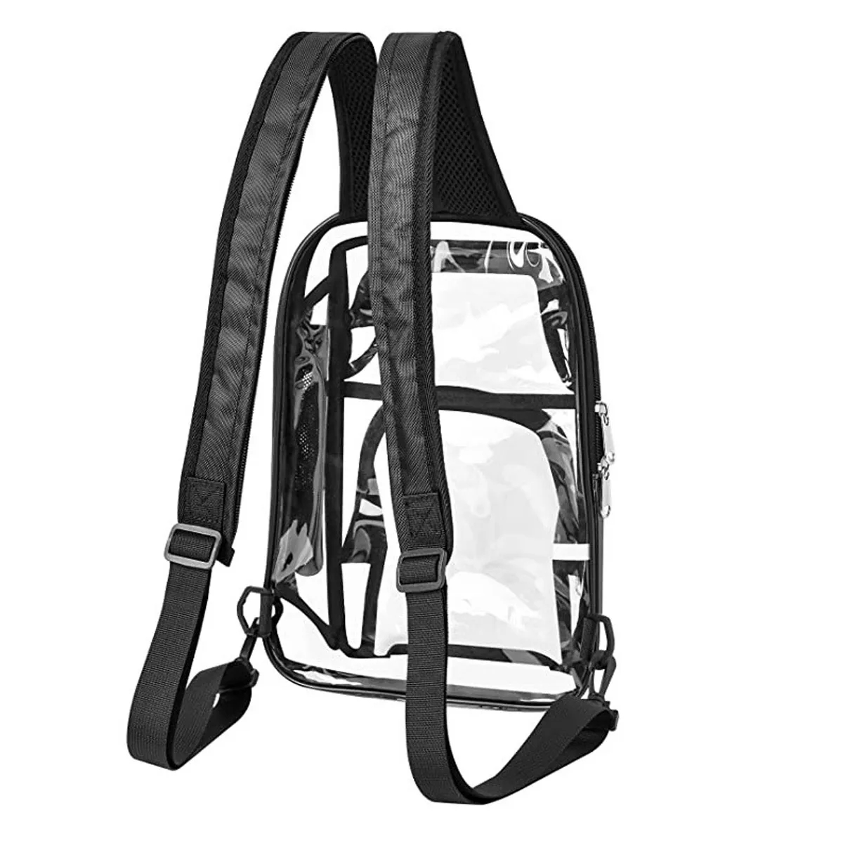 Clear PVC Outdoor Backpack & Sling Bag With Adjustable Strap 3