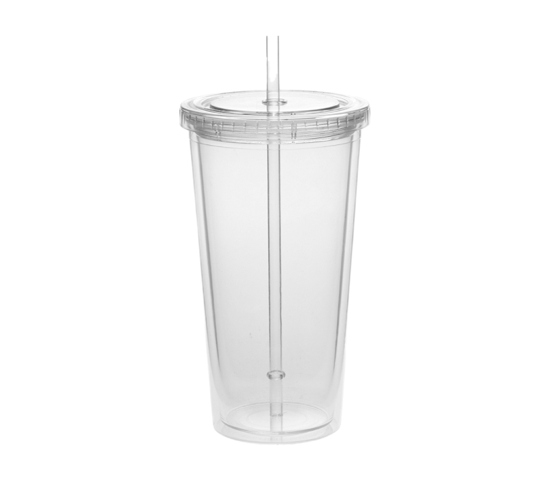 Double Wall Acrylic Tumbler with Straw, 20 oz. 4