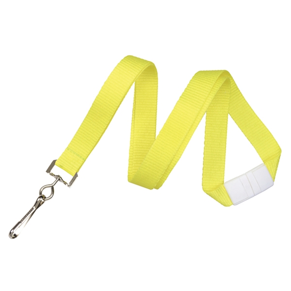 5/8" Neon Flat Polyester Lanyard w/ Breakaway 2