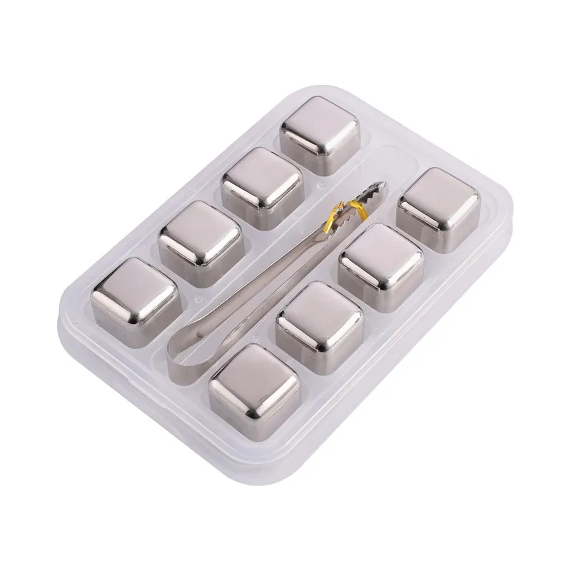 Cooling Stones Stainless Steel Metal Ice Cube 8