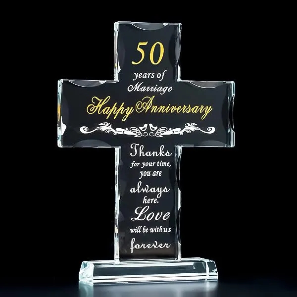 Personalized Standing Crystal Cross 5