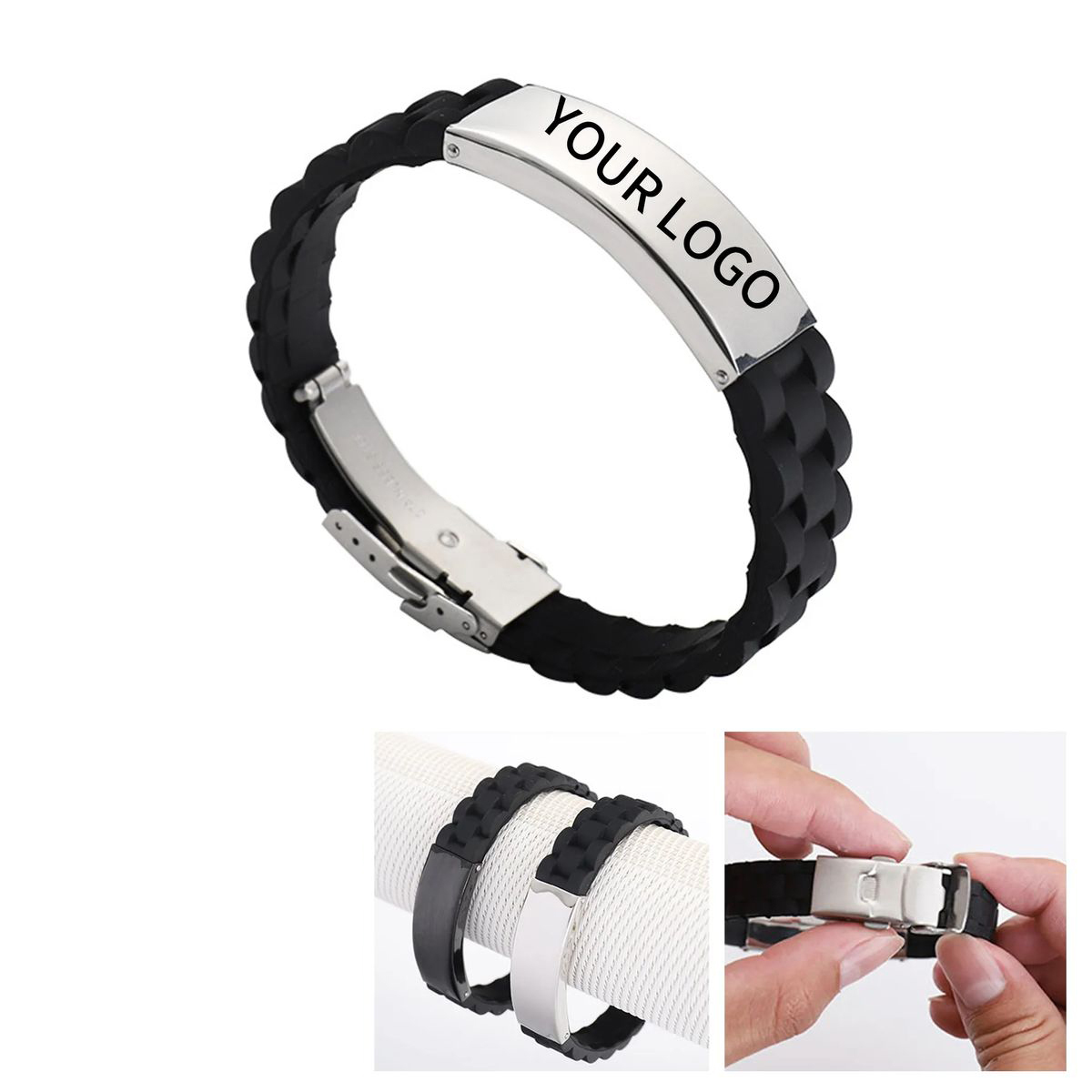 Silicone and Steel Bracelet for Everyday Wear 4