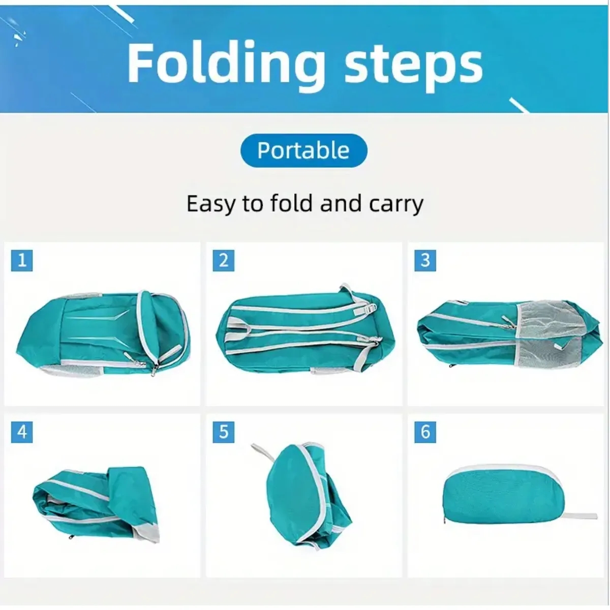 Large Capacity Waterproof Lightweight Travel Fold Backpack 4