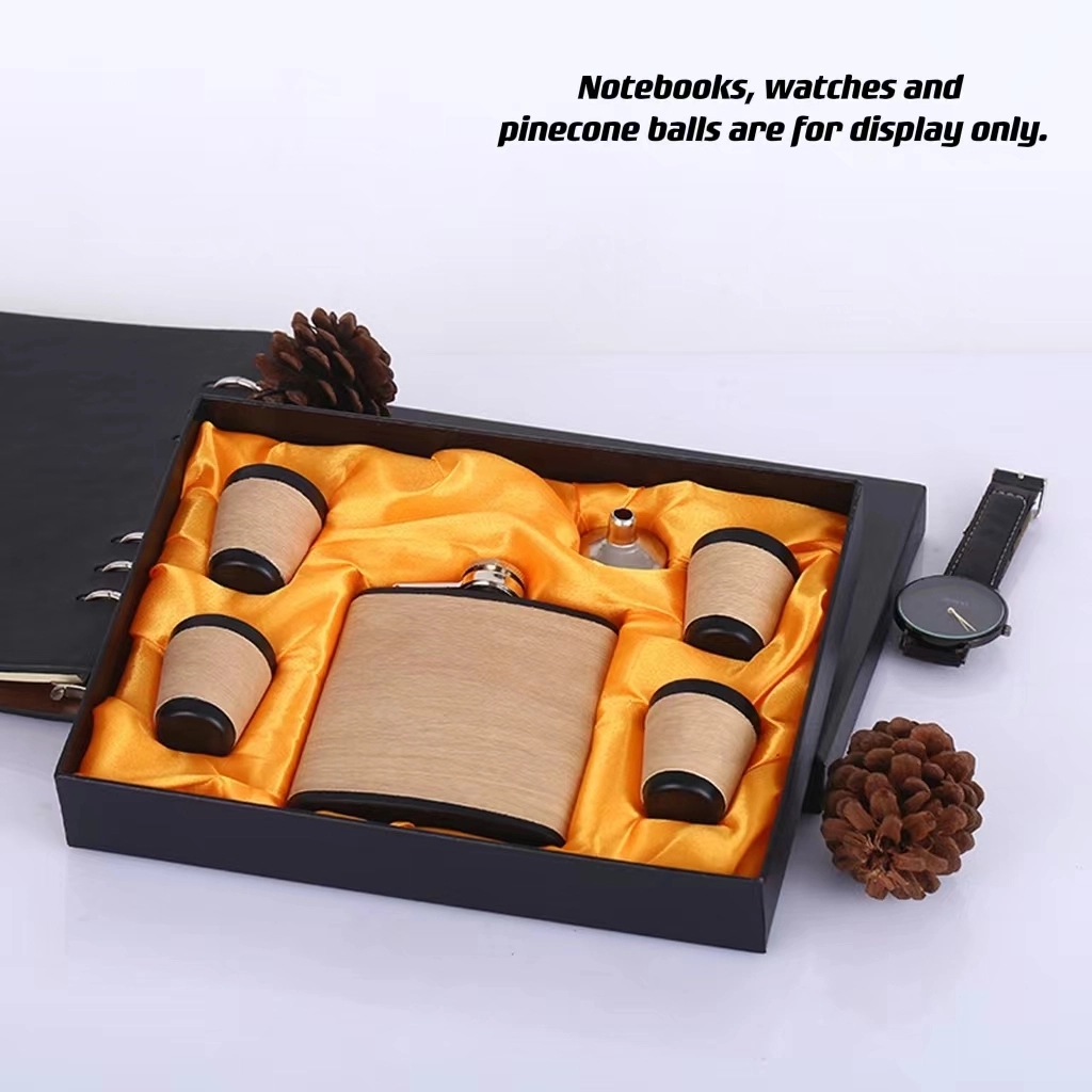 6 oz Stainless Steel Liquor Flask Gift Set 10