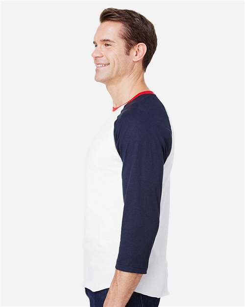 Unisex Baseball Fine Jersey Three-Quarter Sleeve Tee - 6930 37