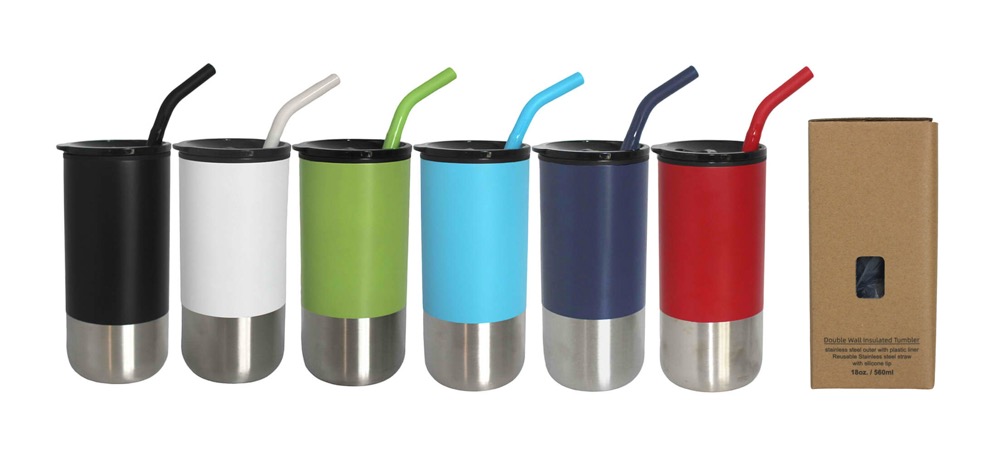 18oz. Stainless Steel Straw Tumbler. 10