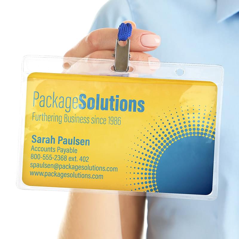 Blank Clear ID/Badge Holder 7.5W x 5H 1
