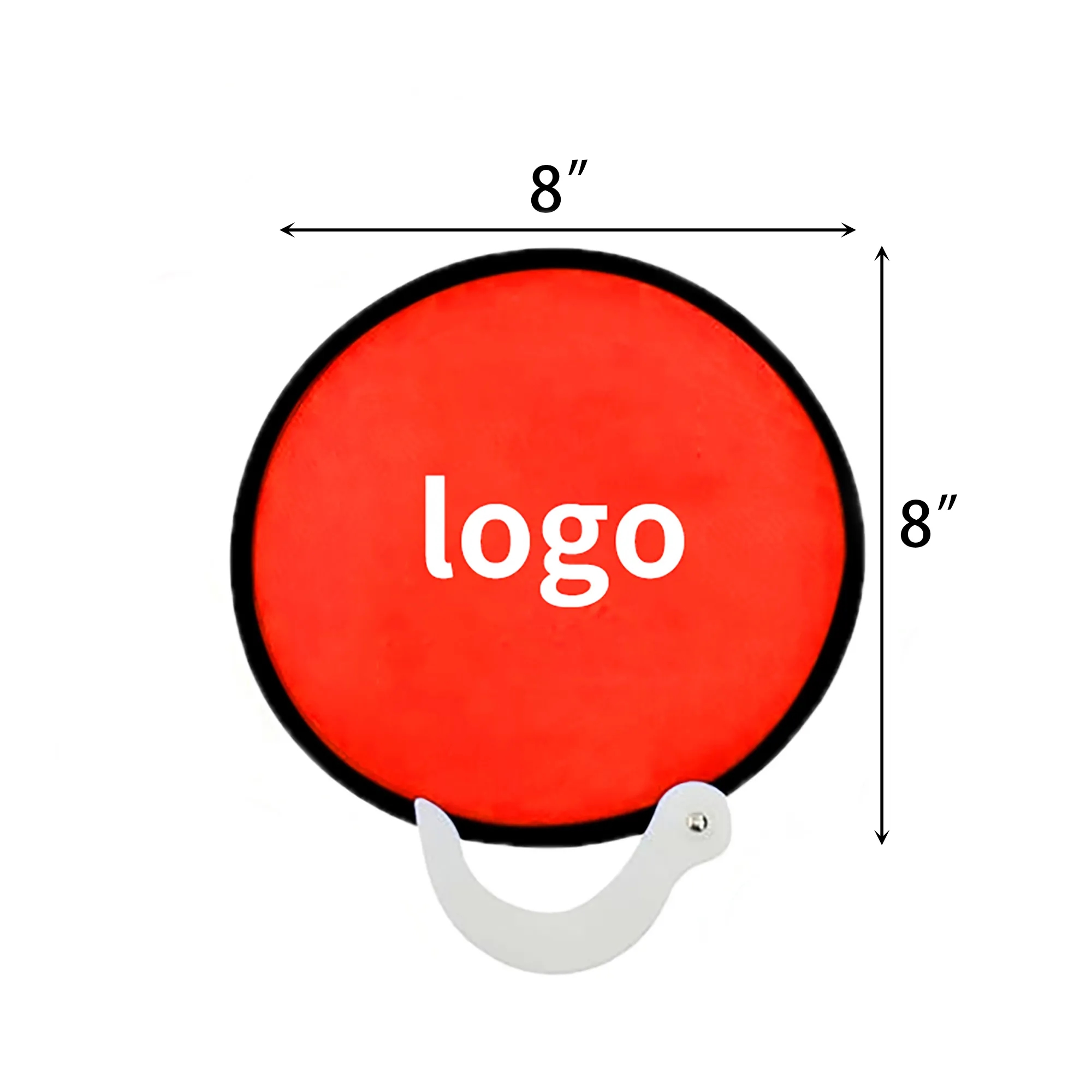 MOQ100 8X8 Pocket Folding Disc Hand Fan 3