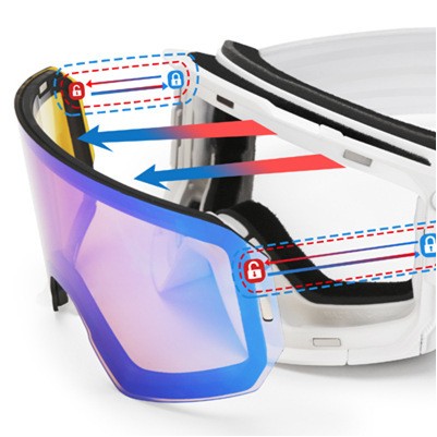 Magnetic Double-Layer Anti-Fog UV400 Protection Snow Goggles 3